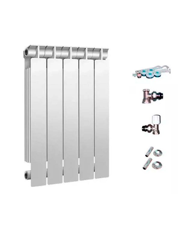 RADIADOR TROPICAL 350 5 ELEMENTOS KIT INSTALACIÓN PEISA