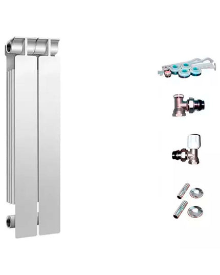 RADIADOR TROPICAL 350 2 ELEMENTOS KIT INSTALACIÓN PEISA