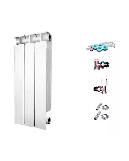 RADIADOR TROPICAL 350 3 ELEMENTOS KIT INSTALACIÓN PEISA