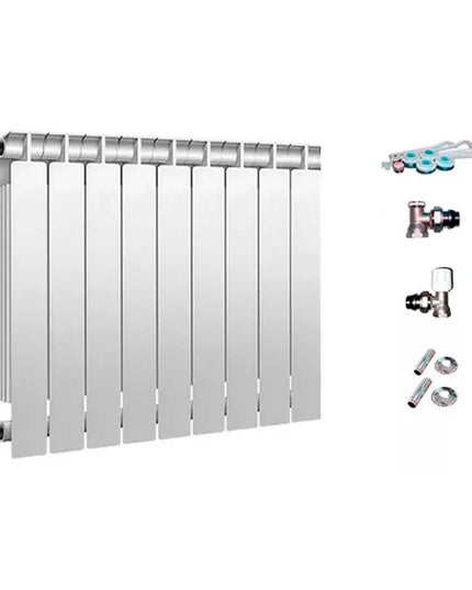 RADIADOR TROPICAL 350 9 ELEMENTOS KIT INSTALACIÓN PEISA