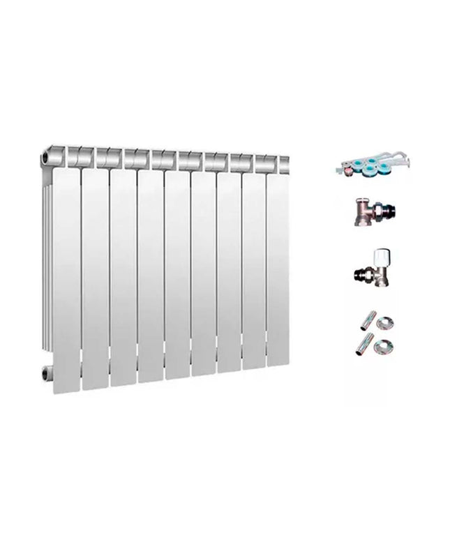 RADIADOR TROPICAL 350 9 ELEMENTOS KIT INSTALACIÓN PEISA