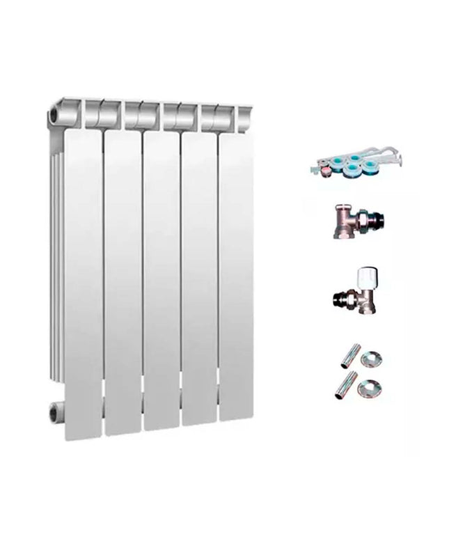 RADIADOR TROPICAL 500 5 ELEMENTOS KIT INSTALACIÓN PEISA