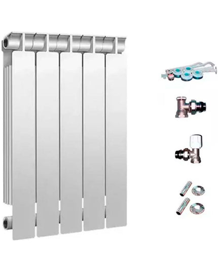 RADIADOR TROPICAL 500 5 ELEMENTOS KIT INSTALACIÓN PEISA