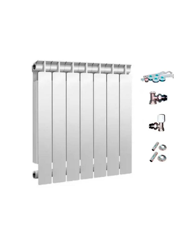 RADIADOR TROPICAL 500 7 ELEMENTOS KIT INSTALACION PEISA