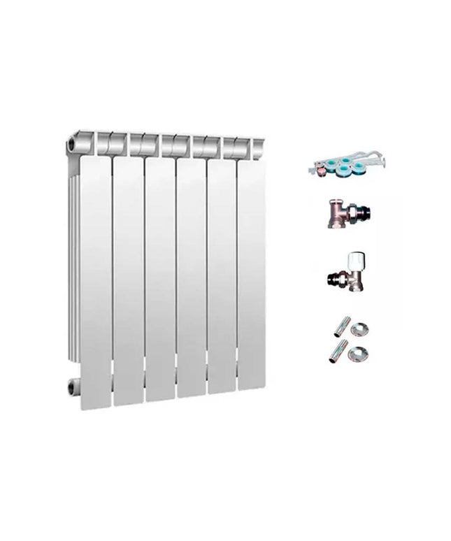 RADIADOR TROPICAL 500 6 ELEMENTOS KIT INSTALACIÓN PEISA