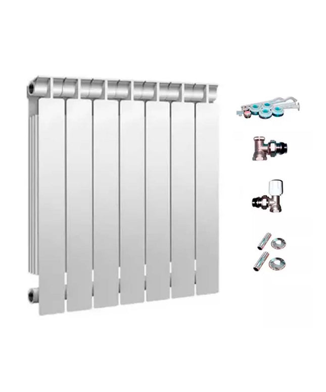 RADIADOR TROPICAL 500 7 ELEMENTOS KIT INSTALACIÓN PEISA