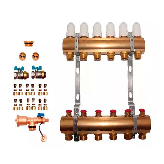 COLECTOR 6 VIAS TERMOSTATICO MAS ACCESORIOS PARA INSTALACION OFITT PEISA