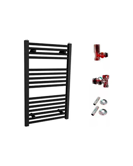 TOALLERO DOMINO 80 NEGRO PEISA MAS KIT DE INSTALACION