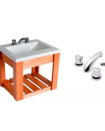 TRAFUL KIT LAVATORIO  MUEBLE COLGAR FERRUM GRIFERIA PAMPA F