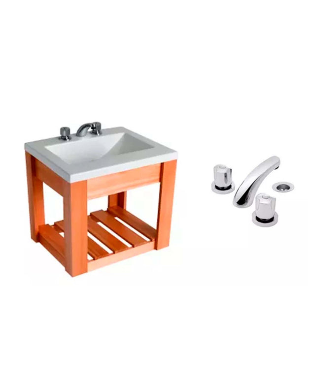 TRAFUL KIT LAVATORIO  MUEBLE COLGAR FERRUM GRIFERIA PAMPA F