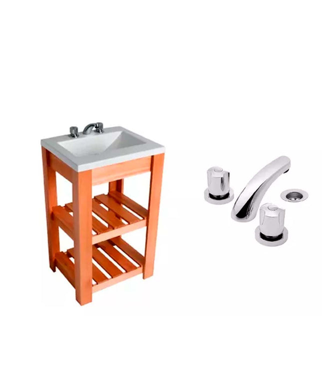 TRAFUL KIT LAVATORIO MUEBLE COLGAR FERRUM GRIFERIA PAMPA FV