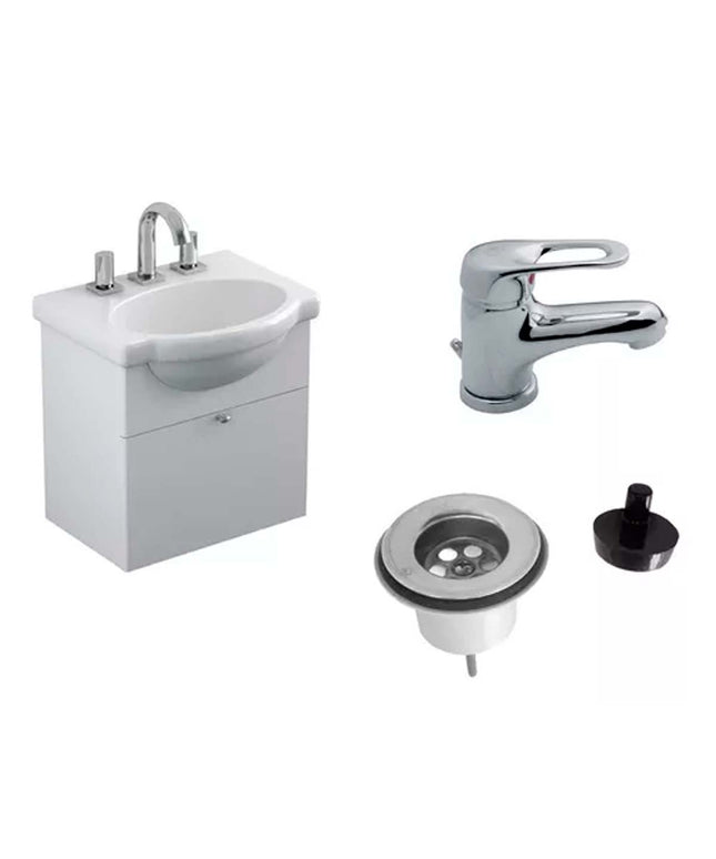 COMBO FERRUM VANITORY C/LAVATORIO+GRIFERIA FV ARIZONA+SOPAP