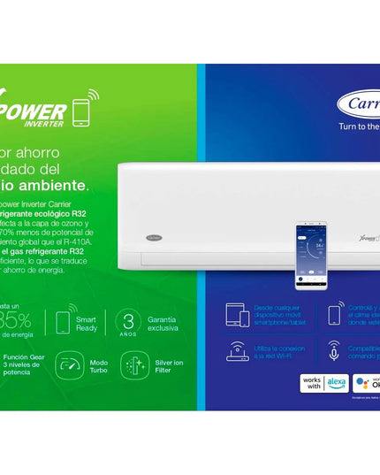 Aire Acondicionado Inverter 4601 Carrier Y Kit De Instalacion