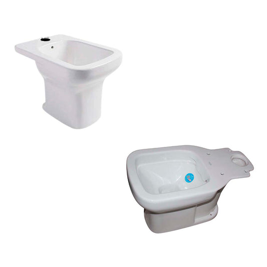 INODORO LARGO 4.5L ICLQ-B Y BIDE 1 AGUJERO BCM1 LIMAY FERRUM
