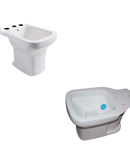 INODORO LARGO 4.5L ICLQ-B Y BIDE 3 AGUJEROS LIMAY FERRUM