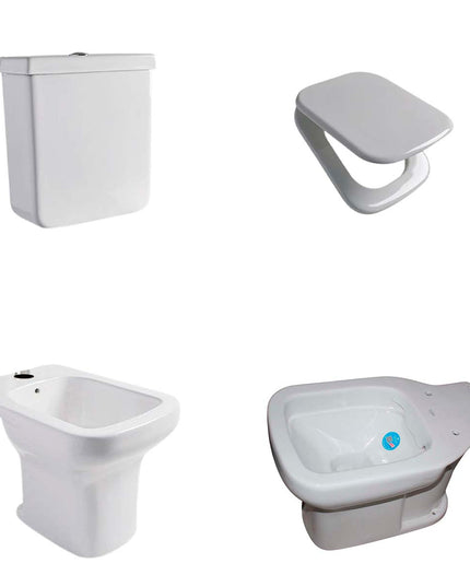 COMBO INODORO LARGO LIMAY FERRUM DEPOSITO BIDE ASIENTO