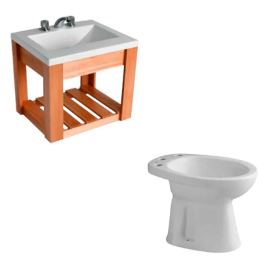Juego De Baño Andina Traful Ferrum 2 Piezas Jt301 Bea3
