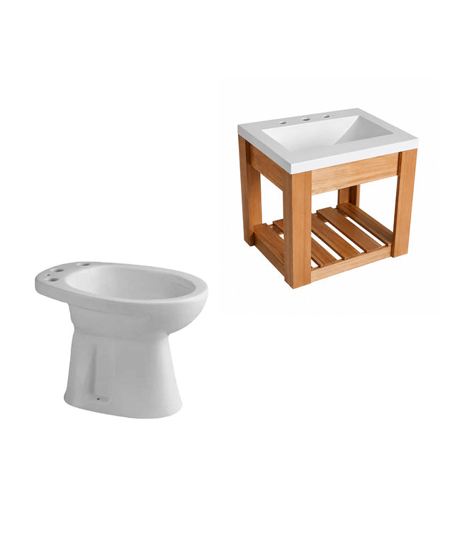 Juego De Baño Andina Traful Ferrum 2 Piezas Jt301 Bea3
