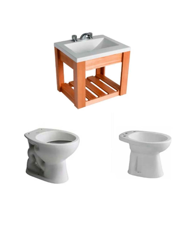 JUEGO DE BAÑO ANDINA TRAFUL FERRUM 3 PIEZAS JT301 IFA BEA3