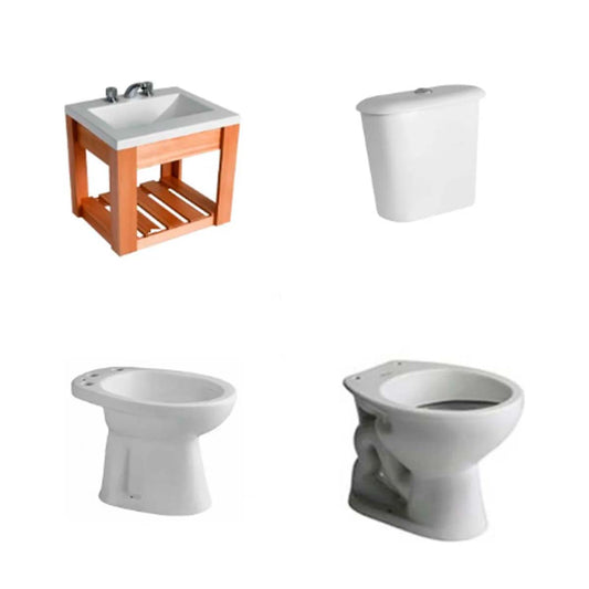 Juego Baño Andina Traful Ferrum 4piezas Jt301 Bea3 Ifa Das6c
