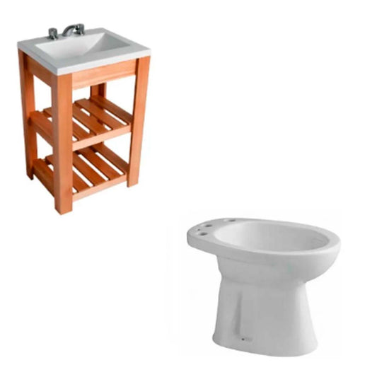 Juego De Baño Andina Traful Ferrum 2 Piezas Jt302 Bea3