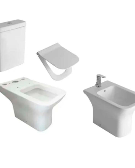 JUEGO BAÑO INODORO LARGO DEPOSITO BIDE 1 AGU FERRUM TEMPLE