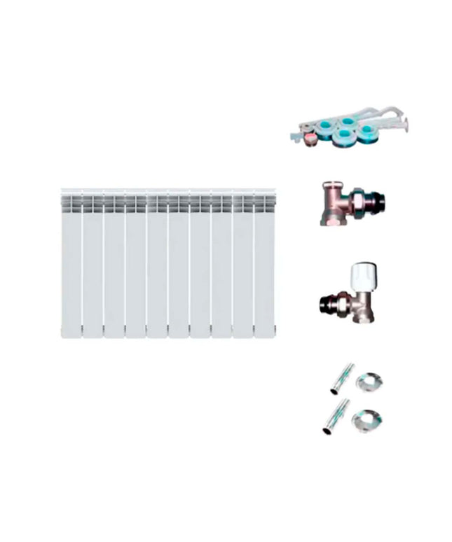 PEISA RADIADOR GAMMA 500 BLANCO 10 ELEMENTOS MAS KIT