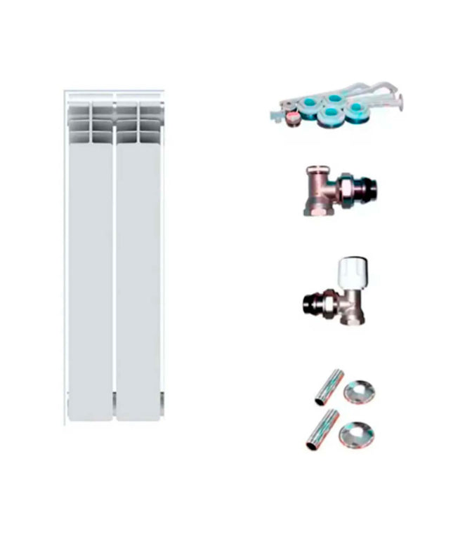 Peisa Radiador Gamma 500 Blanco 2 Elementos Mas Kit