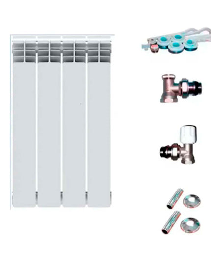 PEISA RADIADOR GAMMA 500 BLANCO 4 ELEMENTOS MAS KIT
