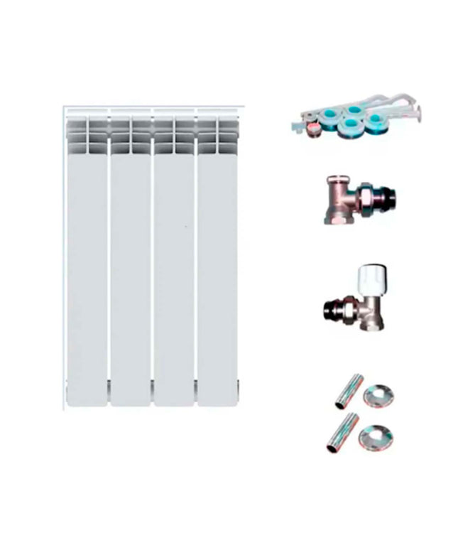 PEISA RADIADOR GAMMA 500 BLANCO 4 ELEMENTOS MAS KIT