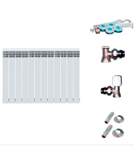 PEISA RADIADOR GAMMA 500 BLANCO 12 ELEMENTOS 12  ELEMENTOS MAS KIT