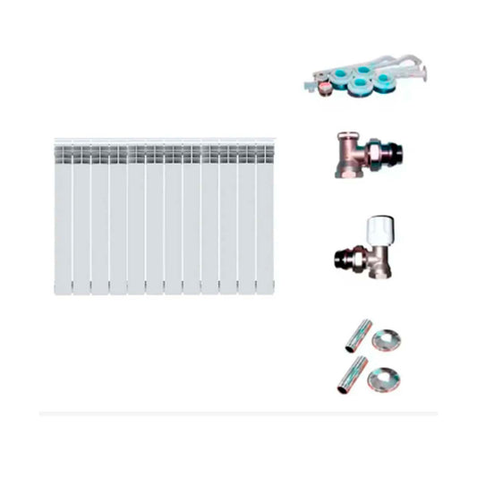 Peisa Radiador Gamma 500 Blanco 12 Elementos Mas Kit