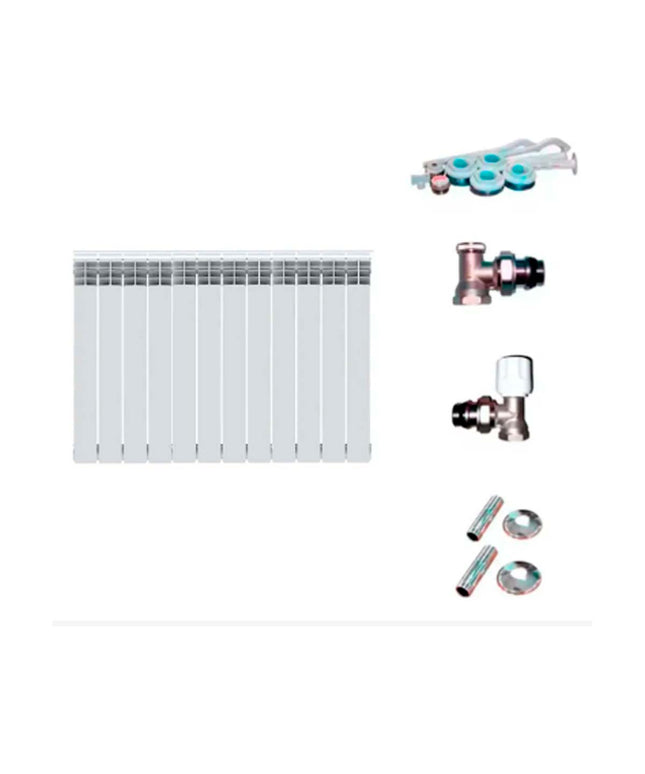 Peisa Radiador Gamma 500 Blanco 12 Elementos Mas Kit