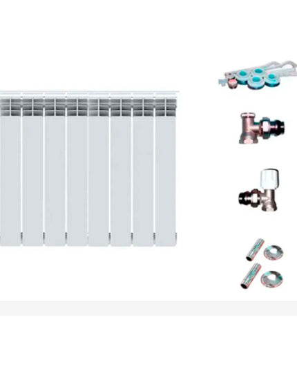 PEPISA RADIADOR GAMMA 500 BLANCO 8 ELEMENTOS MAS KIT