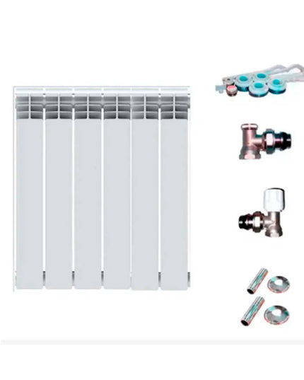 PEISA RADIADOR GAMMA 500 BLANCO 6 ELEMENTOS MAS KIT