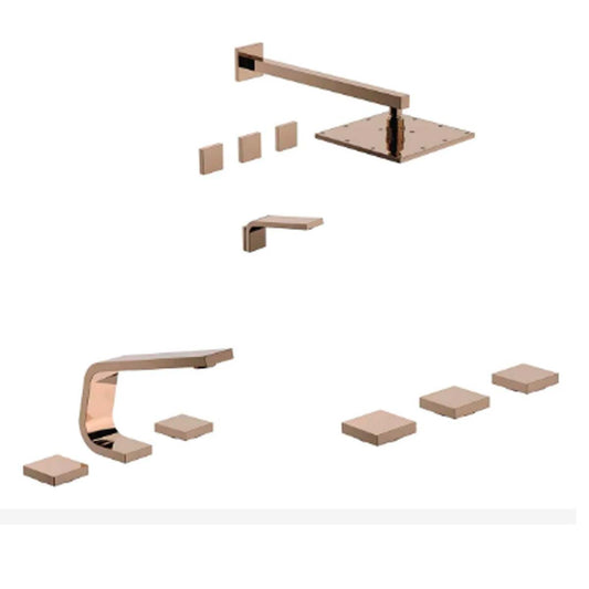 Set Grifería Baño 3 Piezas Chalten Fv Ducha Bide Lavatorio