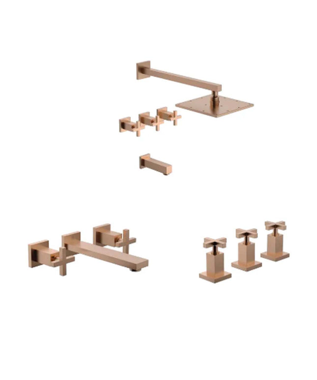 SET GRIFERIA BAÑO 3 PIEZAS DOMINIC FV DUCHA BIDE LAVATORIO