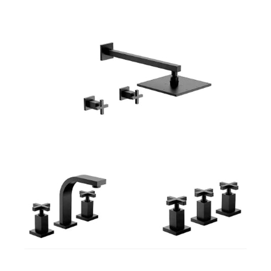 Set De Griferias Para Baño Dominic Fv Lavatorio Bide Ducha.