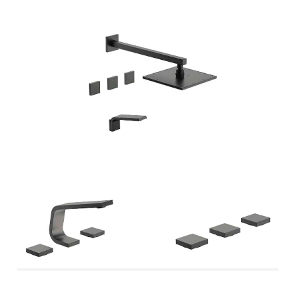 Set Griferias Para Baño Chalten Fv Bide Lavatorio Ducha
