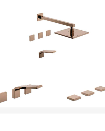SET DE GRIFERIAS PARA BAÑO CHALTEN FV BIDE LAVATORIO DUCHA