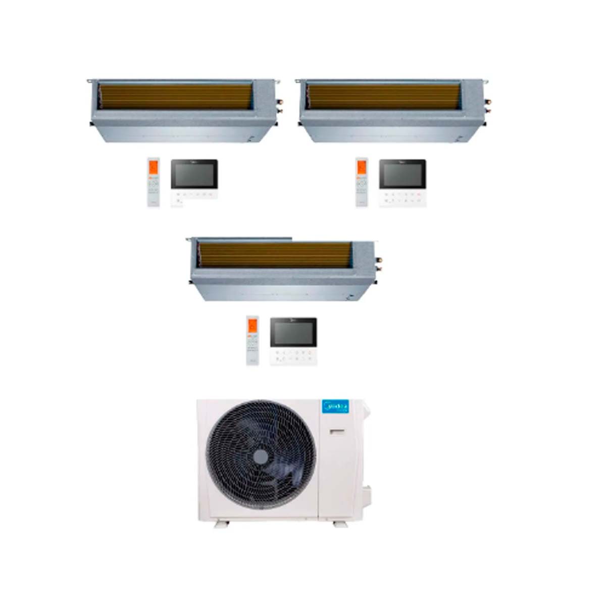 Midea Aire Multisplit Inverter Smart 42k+9+9+9 Ductado
