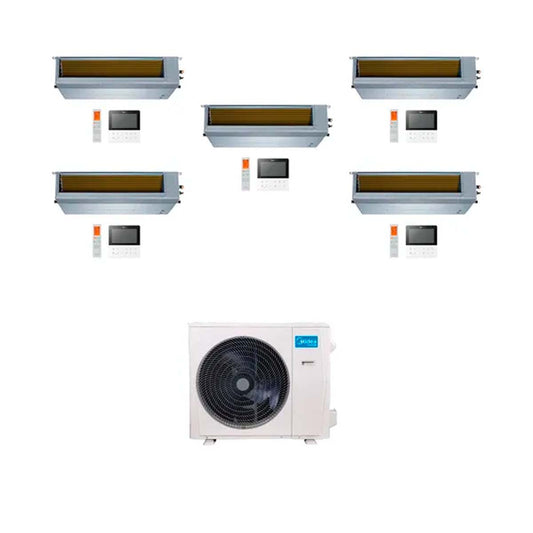 Midea Aire Multisplit Inverter Smart 42k+9+9+9+9+9 Ductado