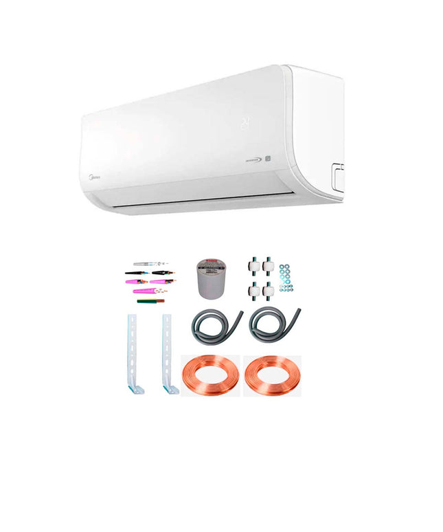 AIRE ACONDICIONADO MIDEA SPLIT LED DISPLAY 4601F + KIT INSTALACION 4F5