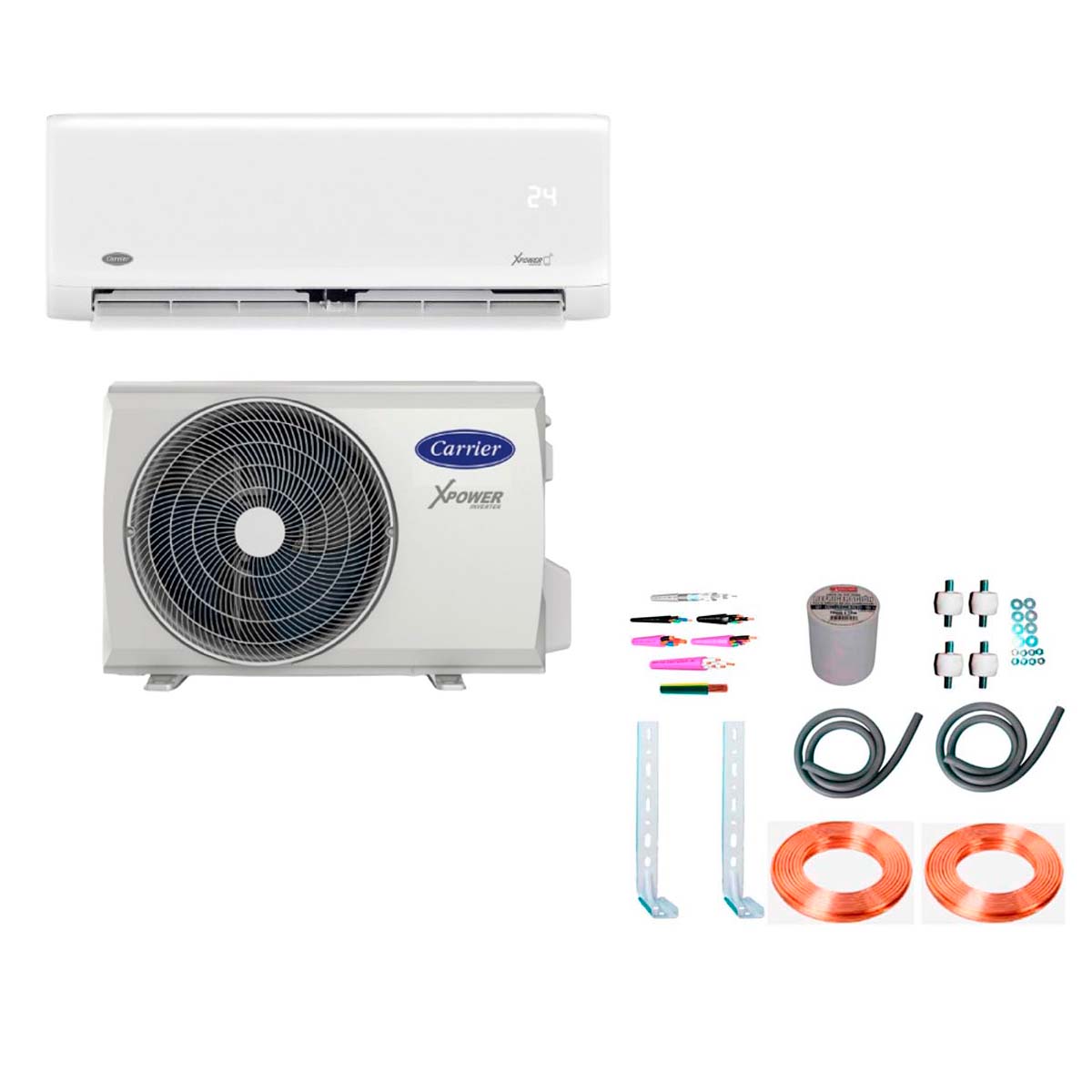 AIRE ACONDICIONADO CARRIER INVERTER SPLIT 3096F + KIT INSTALACION 3F5