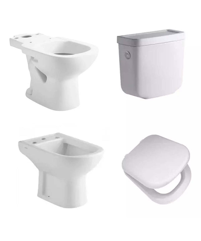 COMBO FERRUM BARI DEP DUAL BAÑO INODORO LARGO+TAPA+BIDET
