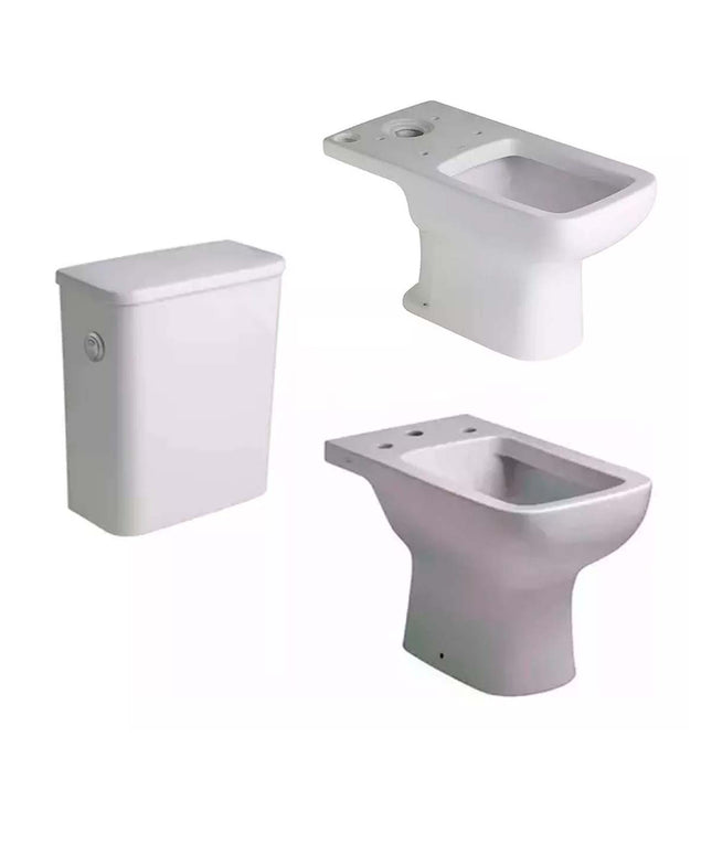 COMBO FERRUM TRENTO BAÑO INODORO LARGO+MOCHILA+BIDÉ