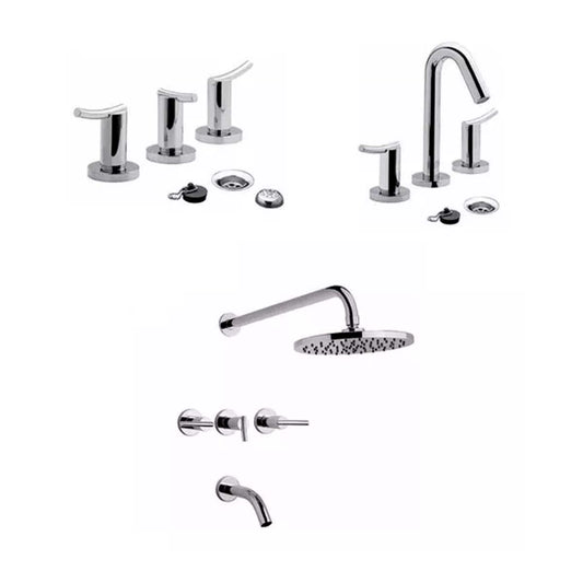 COMBO GRIFERIA FV LIBBY LAVATORIO DUCHA BIDE CIERRE CERAMICO