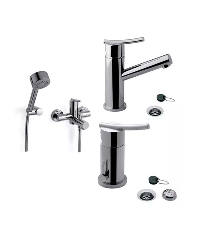COMBO GRIFERIA FV LIBBY MONOCOMANDO LAVATORIA + DUCHA EXT + BIDE