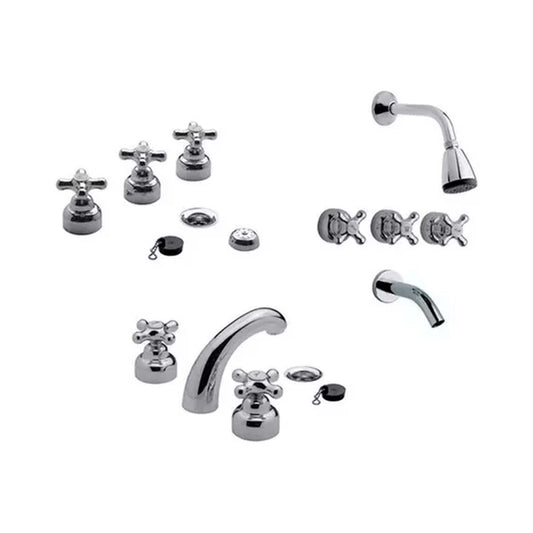 COMBO GRIFERIA FV MALENA DUCHA BIDE LAVATORIO 16