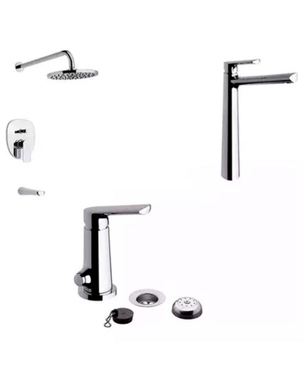 COMBO GRIFERIA FV AROMO LAVATORIO ALTO +BIDE+DUCHA